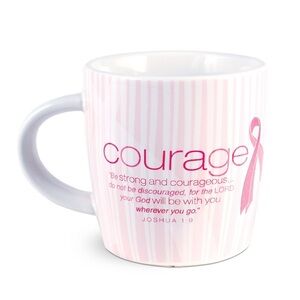 LIGHTHOUSE Pink Cancer Ribbon Courage Coffee Mug